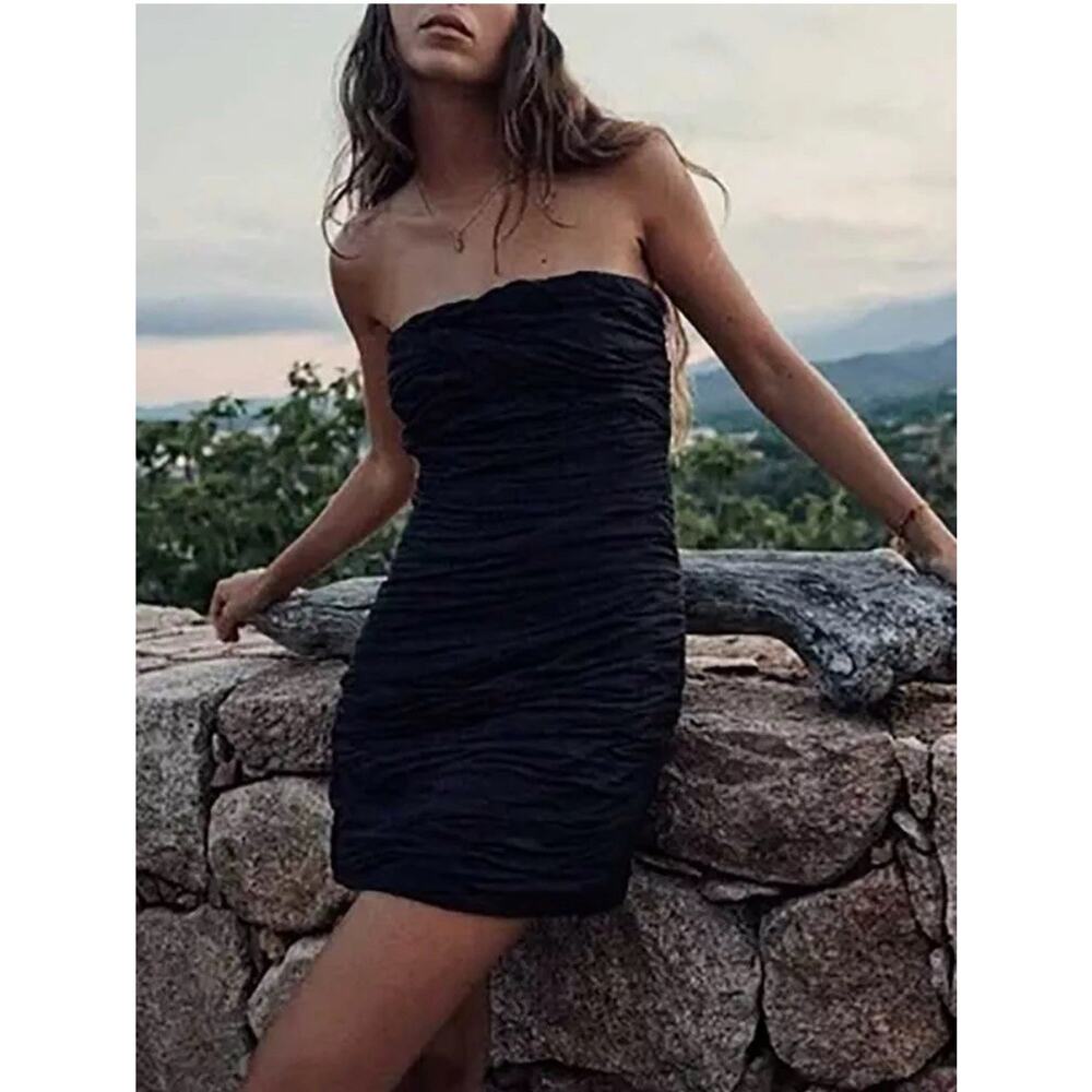 Zara Black Strapless Dress